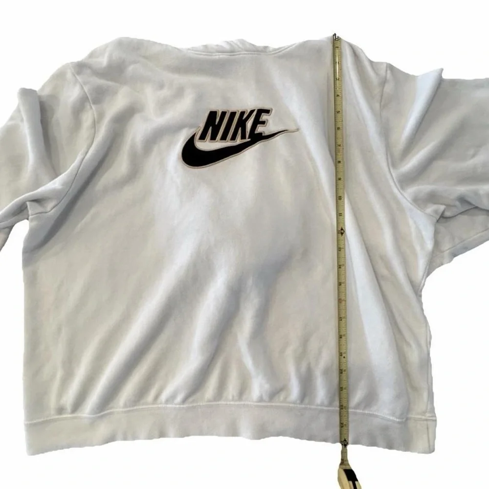 Nike men’s White Long Sleeve Hoodie Black/Gold Logo on front XL - Picture 10 of 12